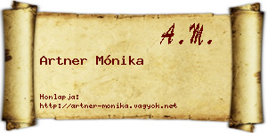 Artner Mónika névjegykártya